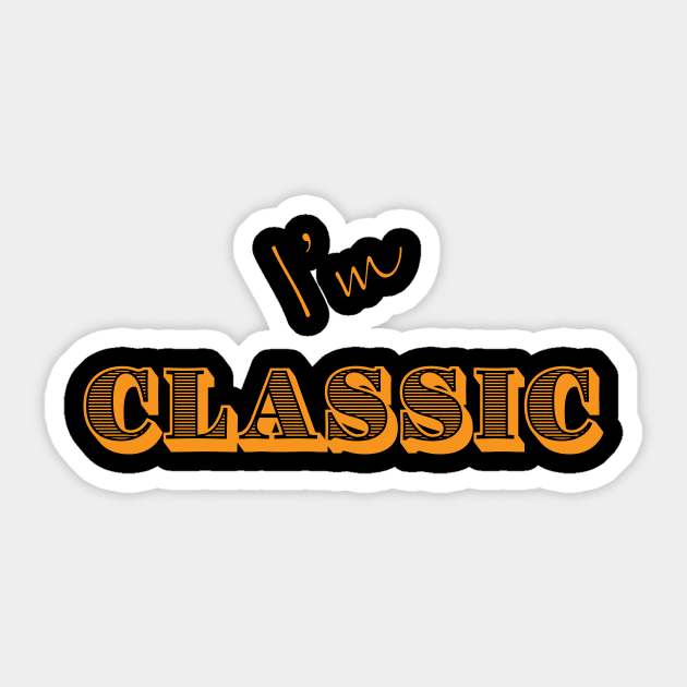 I'm "Classic" Orange Sticker by MHich